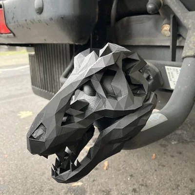 Nắp Hitch Cover Low poly đầu lâu T‑Rex