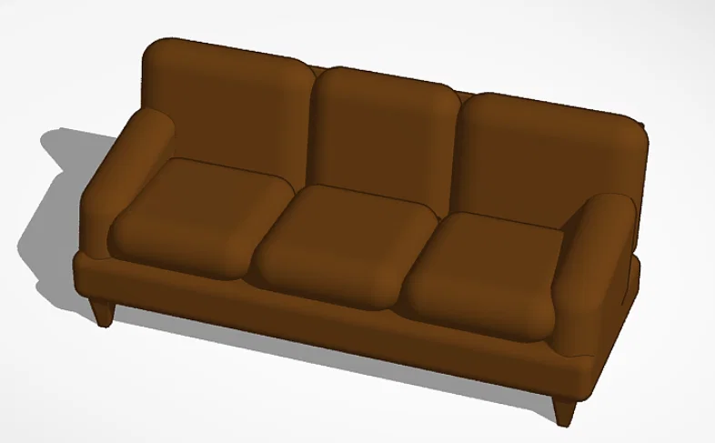 Mô hình ghế sofa mini 3D tinh xảo để trang trí và decor - Image 1