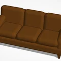 Mô hình ghế sofa mini 3D tinh xảo để trang trí và decor - Thumbnail 1