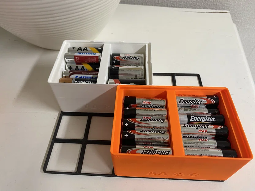 Khay Gridfinity cho pin AA và/hoặc pin C - Image 1