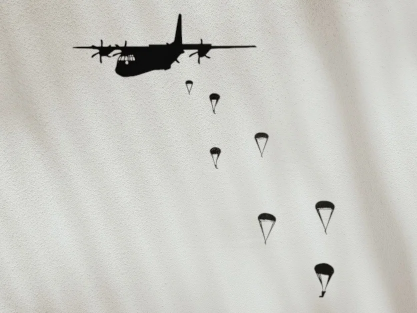 Tranh Treo Tường 3D Skydive Squadron Wall Art - Image 1