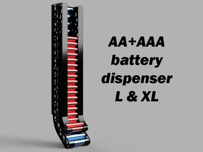 Khay pin XL treo tường cho AA + AAA (Battery holder XL) - Image 1