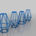 Bộ 4 Mẫu Chụp Đèn Trang Trí Hình Học 3D (4 Lamps Variations) - Thumbnail 2
