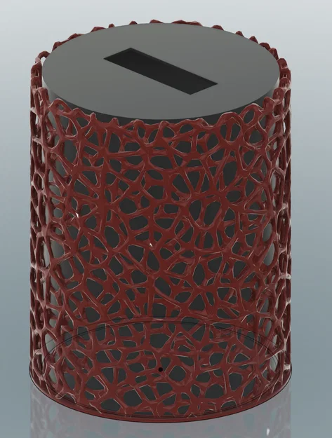 Hũ đựng tiền tip Voronoi hai mảnh độc đáo - Tự in 3D tại nhà - Image 2