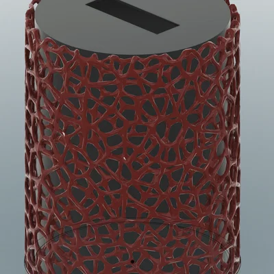 Hũ đựng tiền tip Voronoi hai mảnh độc đáo - Tự in 3D tại nhà