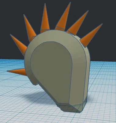Phụ kiện tóc Mohawk gai nhọn cực ngầu cho mô hình Dummy 13 - Image 1