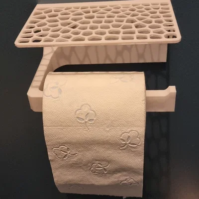 Giá treo giấy vệ sinh tích hợp kệ điện thoại Voronoi in 3D