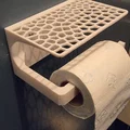 Giá treo giấy vệ sinh tích hợp kệ điện thoại Voronoi in 3D - Thumbnail 2