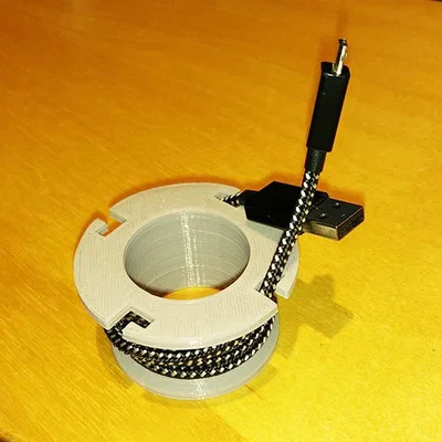 Cuộn cuốn dây cáp USB (USB Cable Spool) - Gọn gàng bàn làm việc