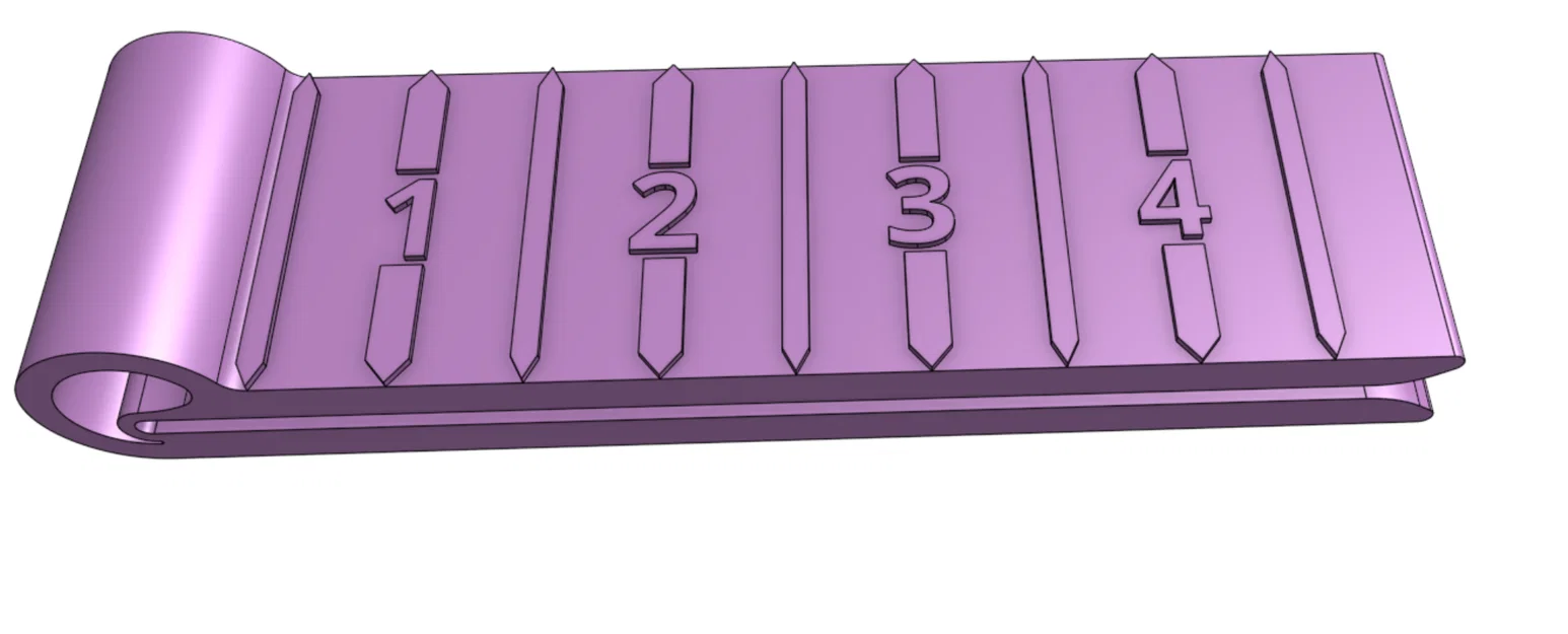 Kẹp gấp cải tiến có thước đo (cm) cho vải/textile - Image 3