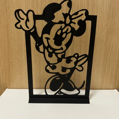 Mô hình trang trí Minnie 3D tinh tế cho bàn làm việc