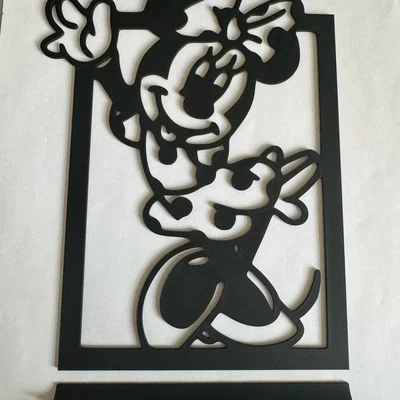 Mô hình trang trí Minnie 3D tinh tế cho bàn làm việc