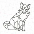 Tranh treo tường cáo hình học (Geometrical Fox Wall Art) - Mẫu in 3D - Thumbnail 1