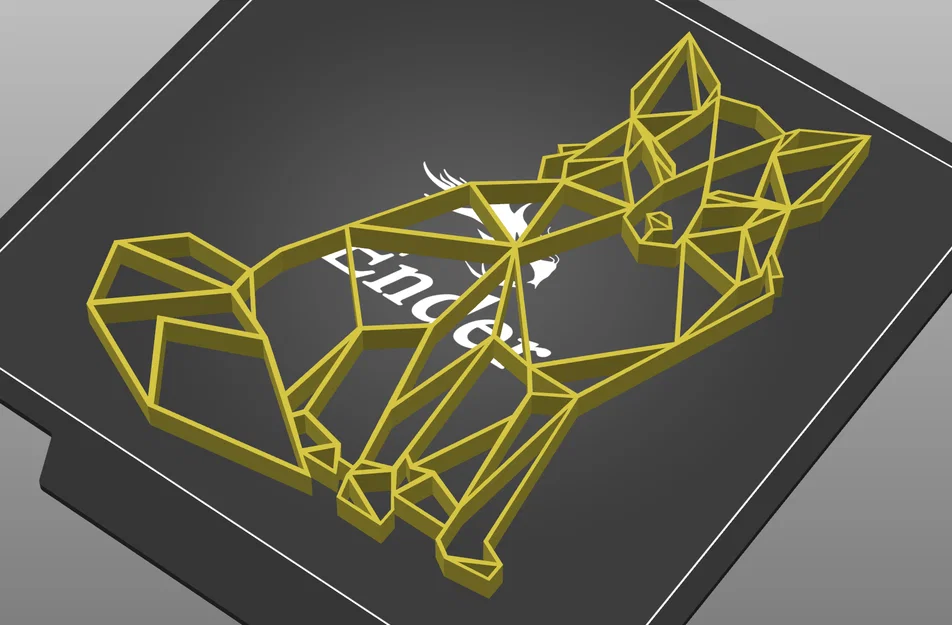 Tranh treo tường cáo hình học (Geometrical Fox Wall Art) - Mẫu in 3D - Image 2
