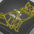 Tranh treo tường cáo hình học (Geometrical Fox Wall Art) - Mẫu in 3D - Thumbnail 2