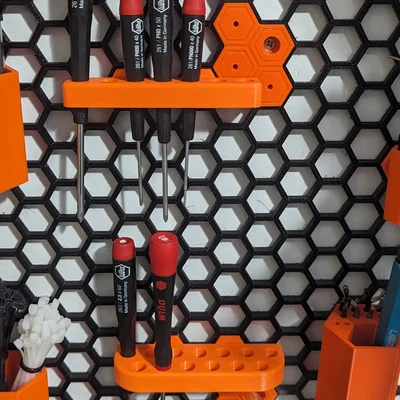 Giá treo tua vít Wiha cho bảng Honeycomb Storage Wall - File in 3D