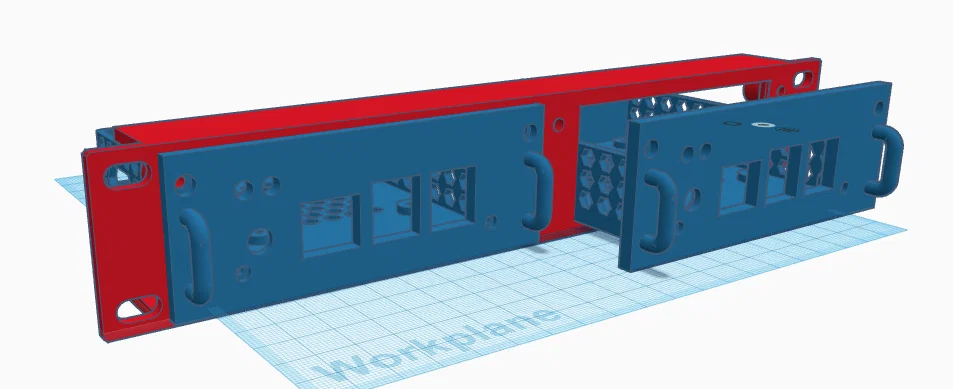 Giá gắn rack 10in cho 2 Raspberry Pi 4B (10in-Rack-Double-RaspberryPi-4B) - Image 1