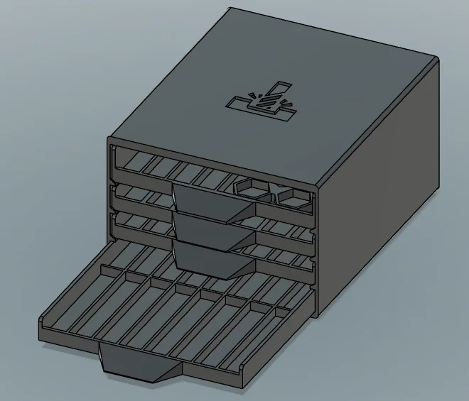 Khay 3D thông minh đựng dao phay ngón (End Mill) và Collet ER11 - Image 2