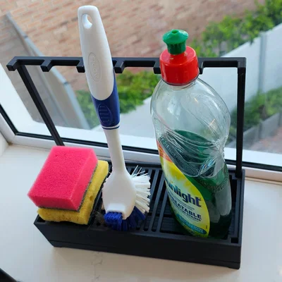 Khay caddy bồn rửa bếp dạng module [BẢN SỬA] (cadquery parametric)