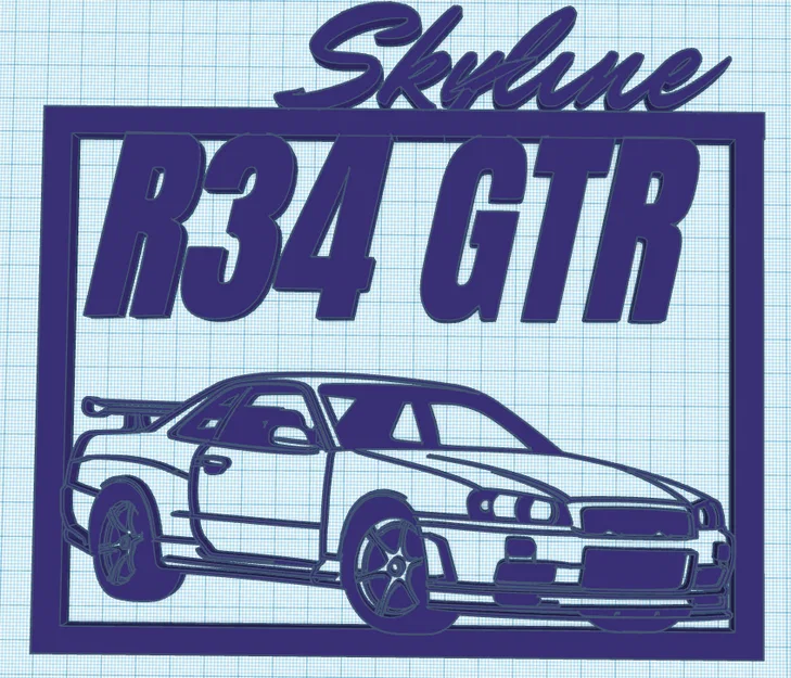 Skyline GTR (R34) - Mẫu xe để in 3D - Image 1