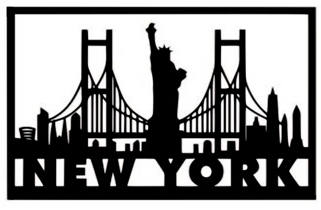 Mô hình trang trí tường New York (New York Wall Decor) in 3D đẹp - Image 1
