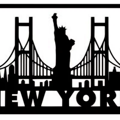 Mô hình trang trí tường New York (New York Wall Decor) in 3D đẹp