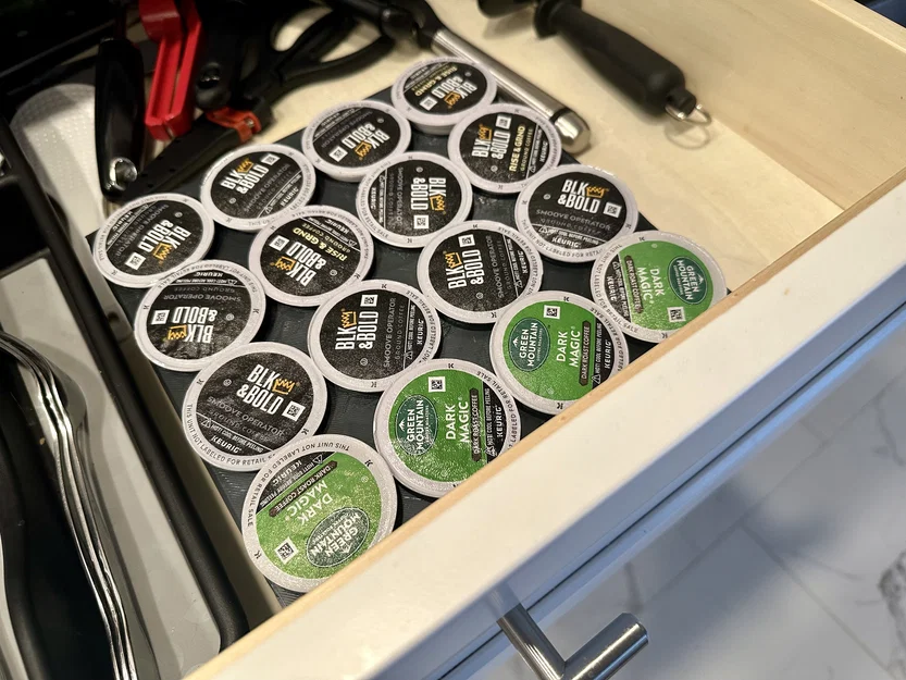 Khay Đựng K-Cup Gọn Gàng Cho Ngăn Kéo Tủ Bếp - File In 3D - Image 4
