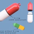 Viên nang đựng thuốc vặn ren (hộp chống nước) - Screwable Pill Capsule - Thumbnail 1