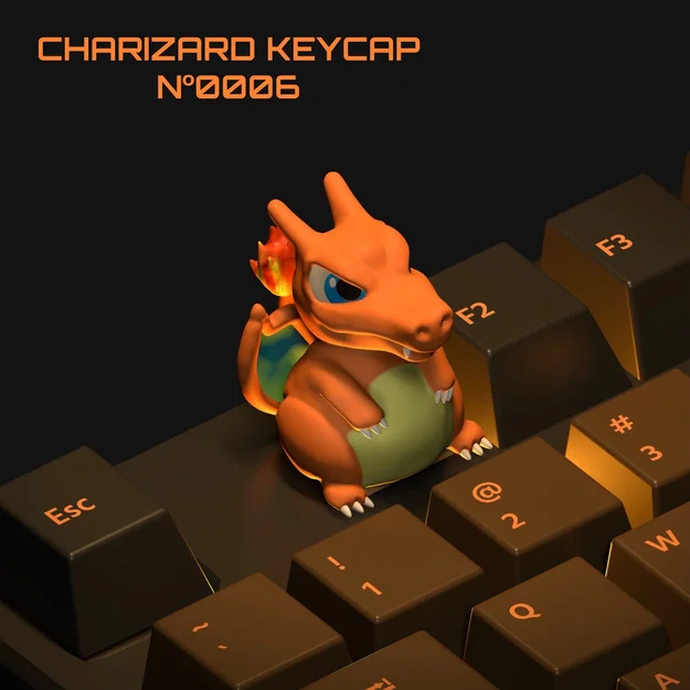 Keycap Charizard Pokémon 3D - Phụ kiện trang trí bàn phím cơ - Image 1