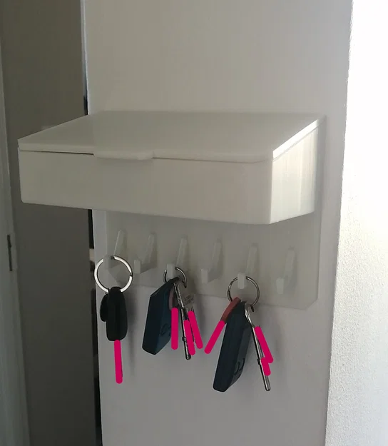 Móc Treo Chìa Khóa Kèm Kệ Riêng Tư (Key Holder with Privacy Shelf) - Image 11