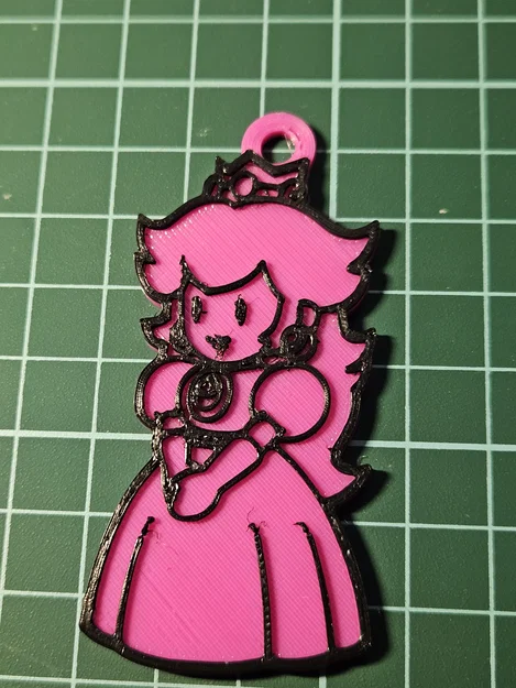 Móc khóa công chúa Peach Mario Bros in 3D độc đáo dễ thương - Image 1