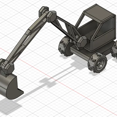 Mô hình xe xúc đất 3D Big Excavator Bagger lắp ráp độc đáo cho bé