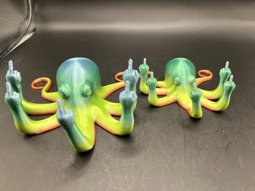 Bạch tuộc thô lỗ – Dễ in phần tay – Bản làm mượt - Image 1