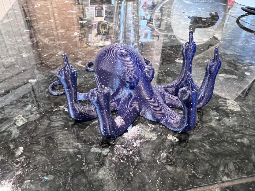 Bạch tuộc thô lỗ – Dễ in phần tay – Bản làm mượt - Image 2