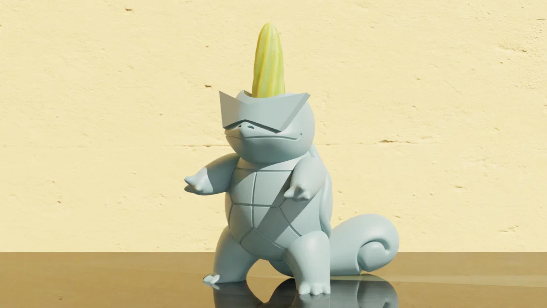 Mô hình in 3D Squirtle - Chậu cây Pokemon xinh xắn trang trí bàn làm việc - Image 2