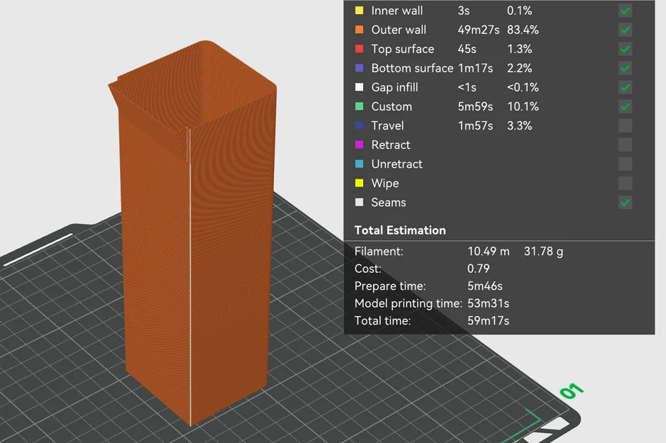 Giỏ Poop Tối Giản cho Bambu Lab P1P/P1S/X1/X1C - Image 3