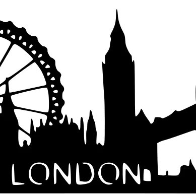 Mô hình treo tường đường chân trời London (London Skyline) in 3D