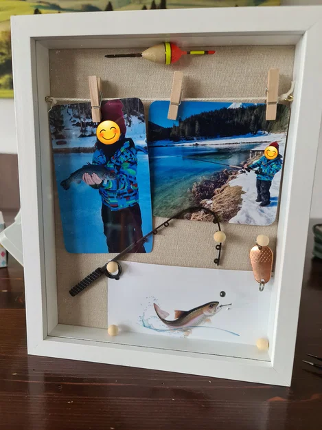 Mô hình cần câu cá 2D (2D Fishing Rod) trang trí khung ảnh độc đáo - Image 3