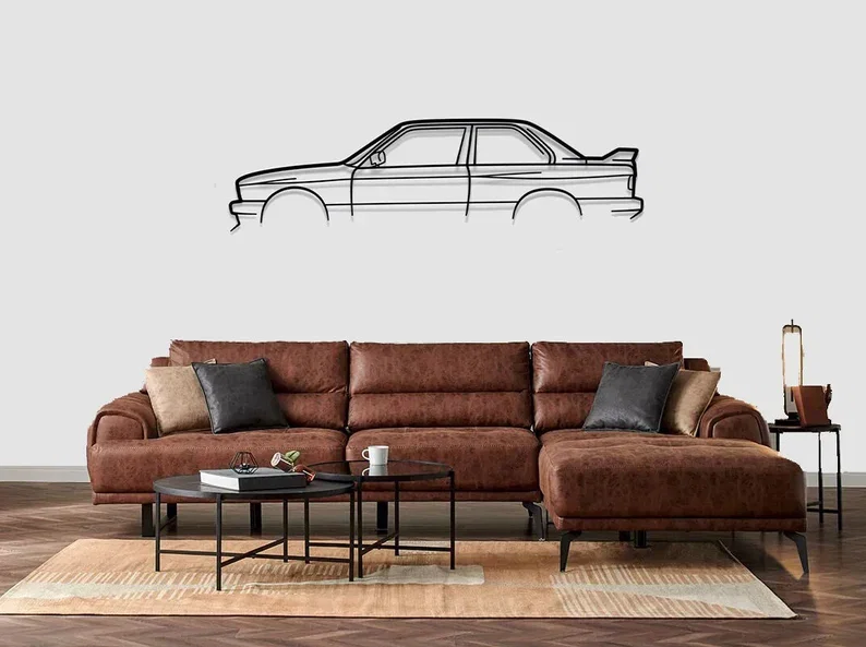 Mô hình trang trí treo tường BMW E30 Silhouette ấn tượng - Image 2