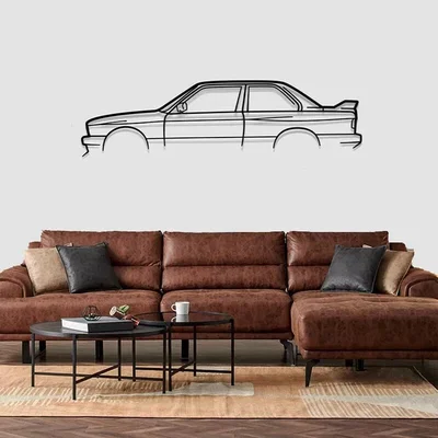 Mô hình trang trí treo tường BMW E30 Silhouette ấn tượng