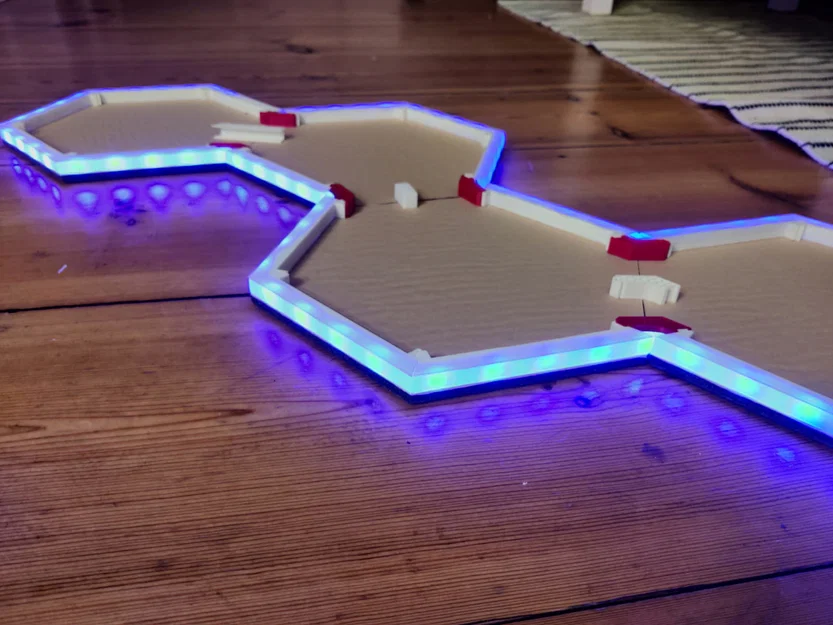 Kênh LED module cho panel lục giác + sleeve Geometry Wall Art - Image 2