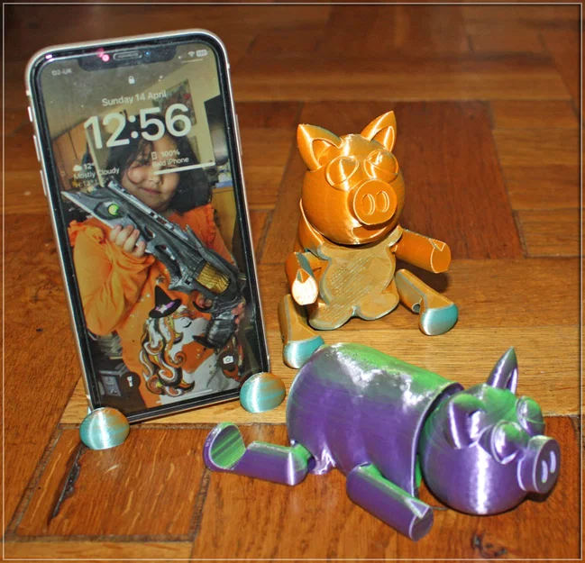 Giá đỡ điện thoại Flexi Pig: Mô hình in 3D chú heo linh hoạt cực xinh - Image 3