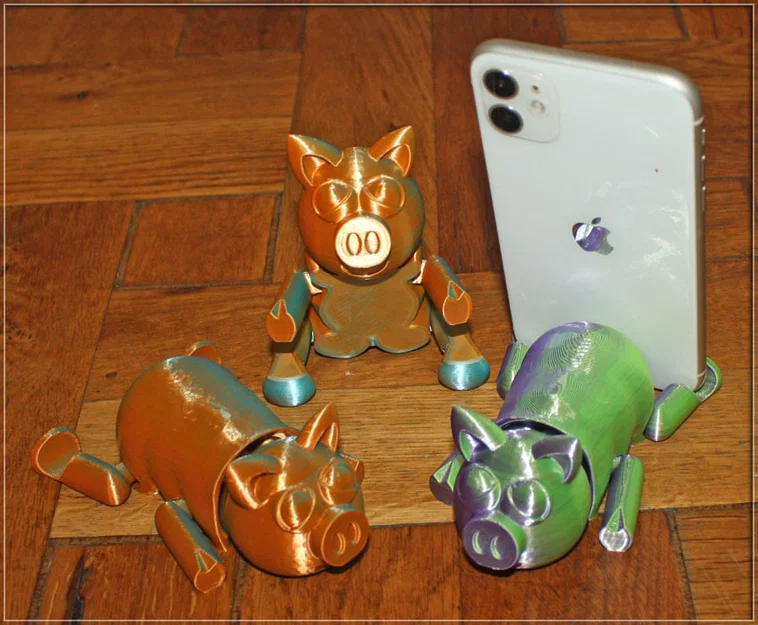 Giá đỡ điện thoại Flexi Pig: Mô hình in 3D chú heo linh hoạt cực xinh - Image 4