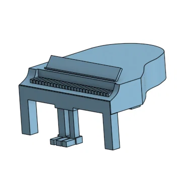 Mô hình đàn Piano Grand (Grand Piano) tinh xảo để in 3D