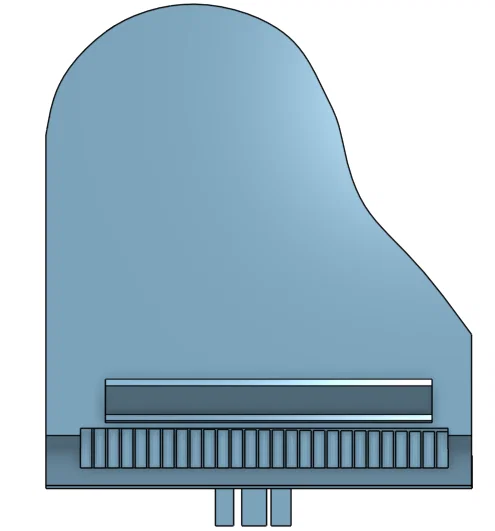 Mô hình đàn Piano Grand (Grand Piano) tinh xảo để in 3D - Image 2