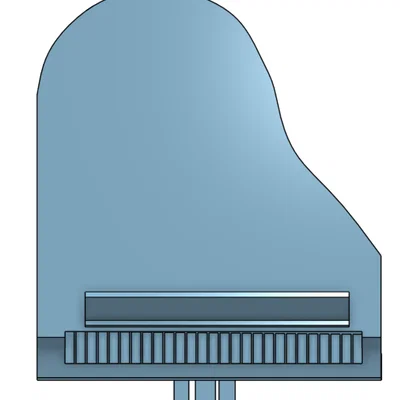 Mô hình đàn Piano Grand (Grand Piano) tinh xảo để in 3D