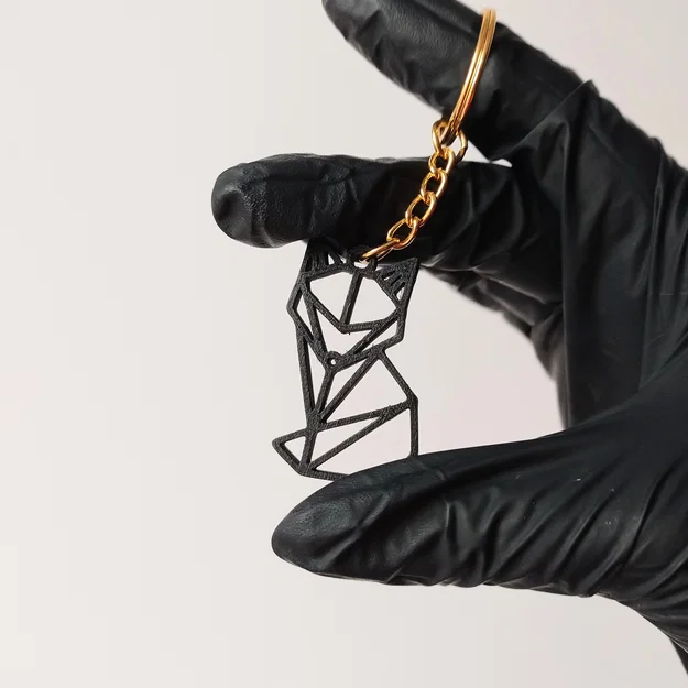 Móc khóa hình cáo Geometric phong cách origami in 3D cực dễ - Image 1