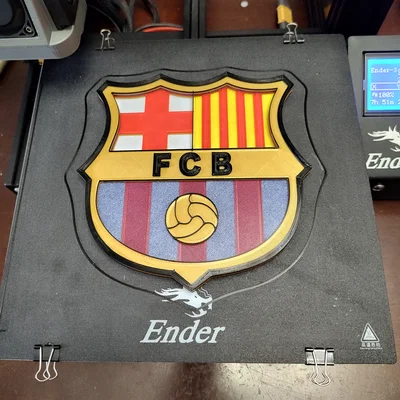 Khiên FC Barcelona đa màu (đổi màu theo layer)