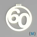 Mẫu huy chương in 3D kỷ niệm sinh nhật 60 tuổi độc đáo - Thumbnail 1