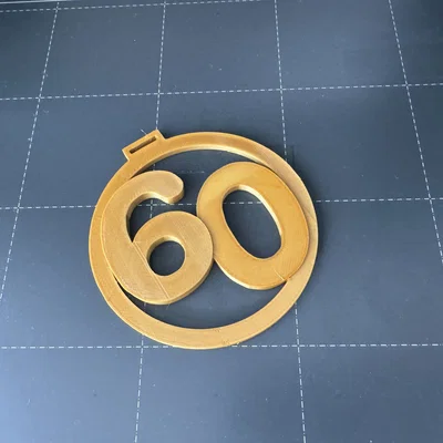 Mẫu huy chương in 3D kỷ niệm sinh nhật 60 tuổi độc đáo